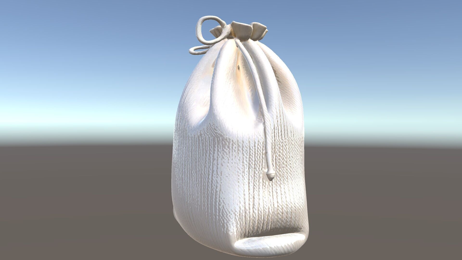 Drawstring Cotton Bag D Model Pack Low-poly 3D model_5