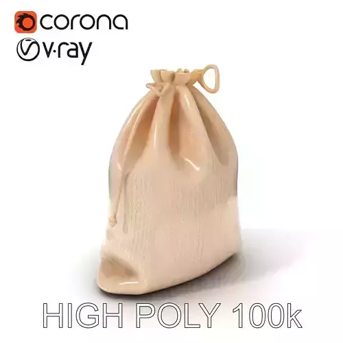 Drawstring Cotton Bag D Model Pack