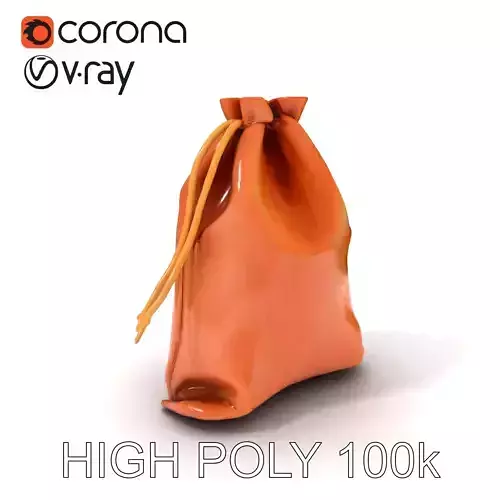 Leather Pouch Model Pack with Drawstring Closure