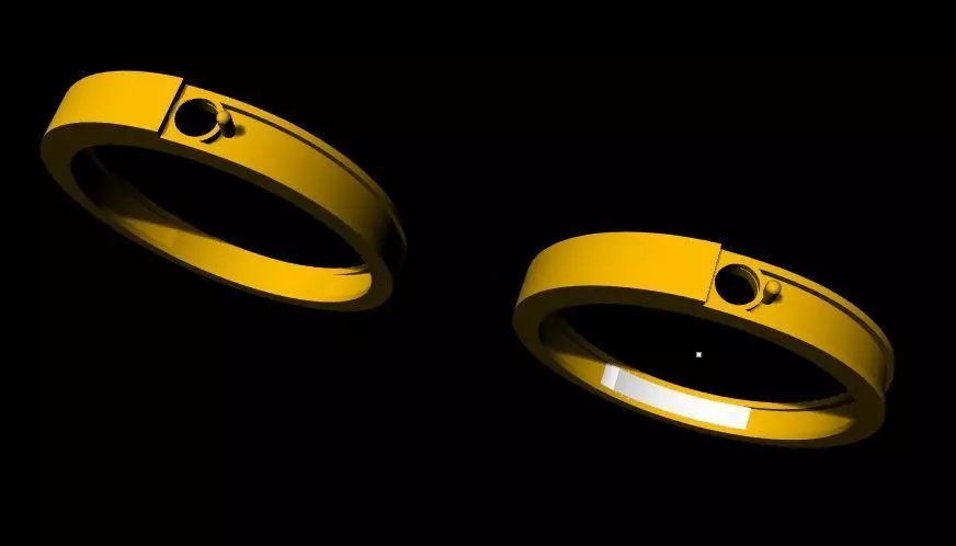 couple band ring 3dm file 3D print model_0