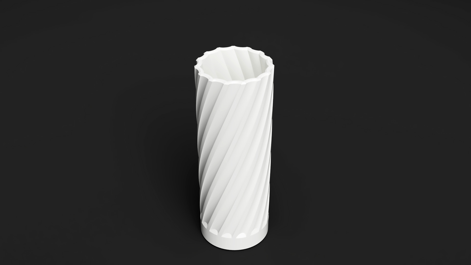 Tubus Spiral Vase 3D Model Modern Cylinder Vase STL File 3D print model_6