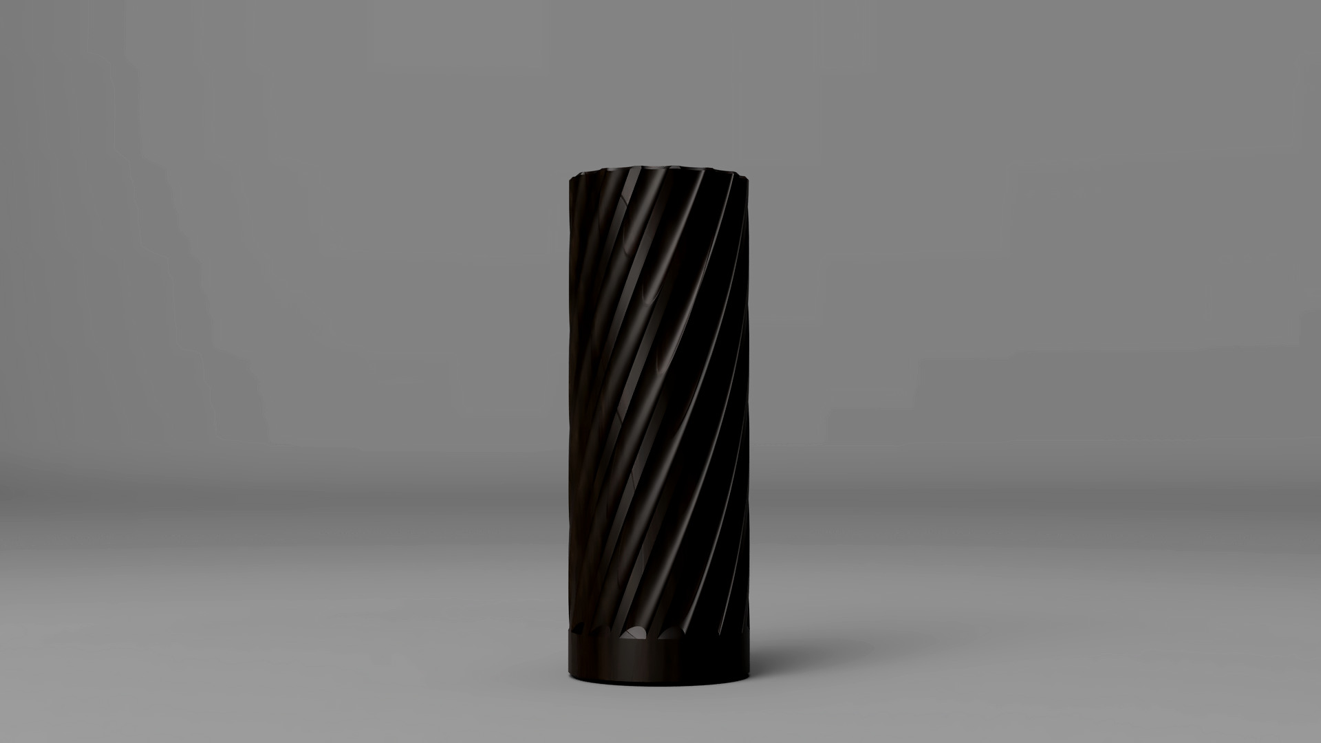 Tubus Spiral Vase 3D Model Modern Cylinder Vase STL File 3D print model_7