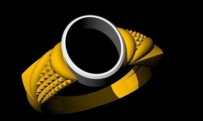 oval stone ring 3dm file 3D print model