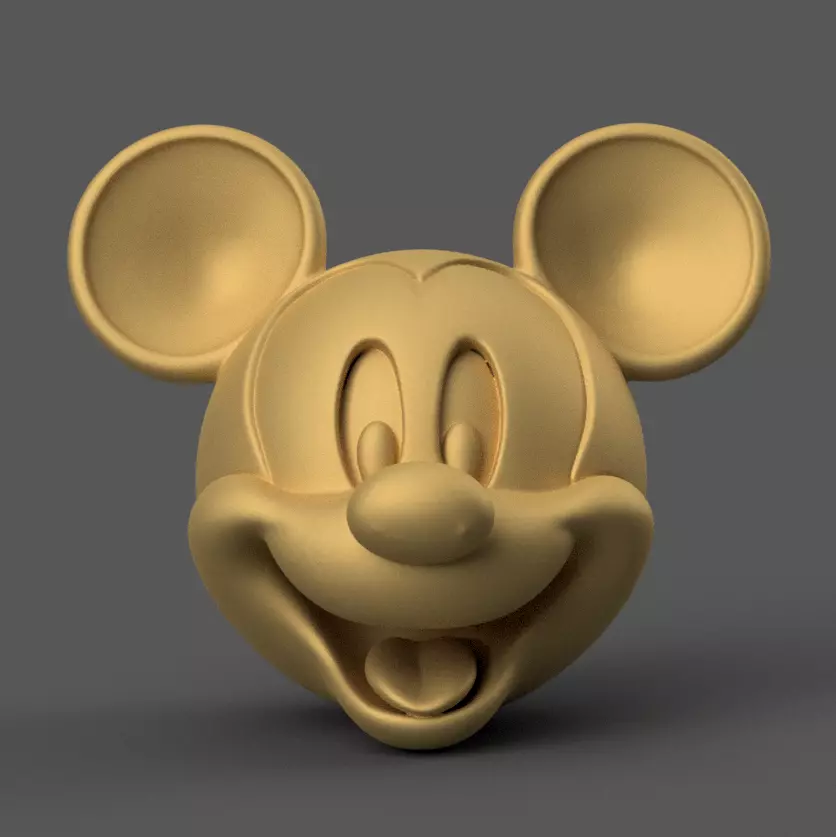 Cute Cartoon Mouse Head STL Keychain Desk Decor Bag Charm 3D print model_0