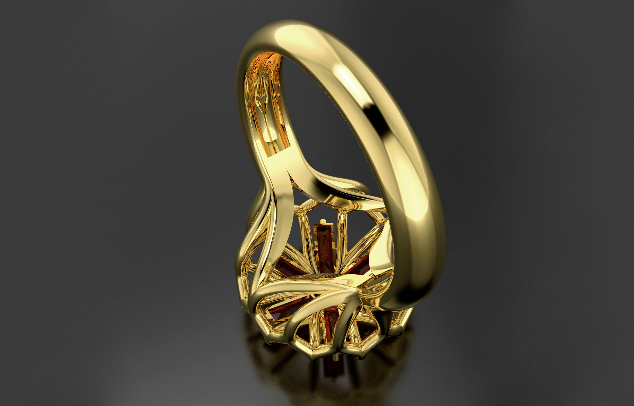 Cluster ring 3D print model_22
