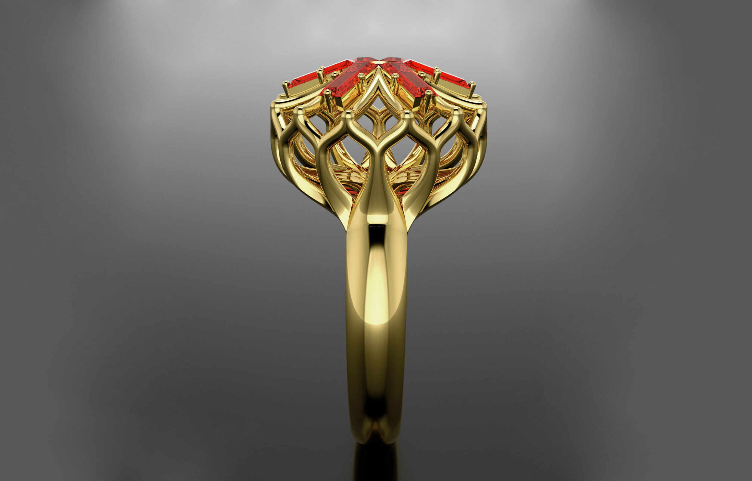 Cluster ring 3D print model_18
