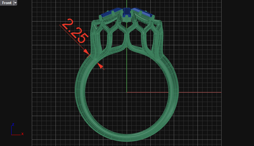 Cluster ring 3D print model_14