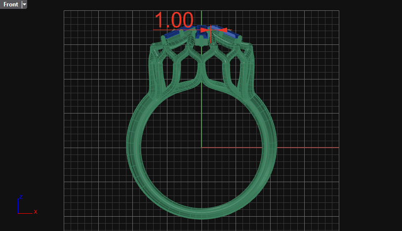 Cluster ring 3D print model_20