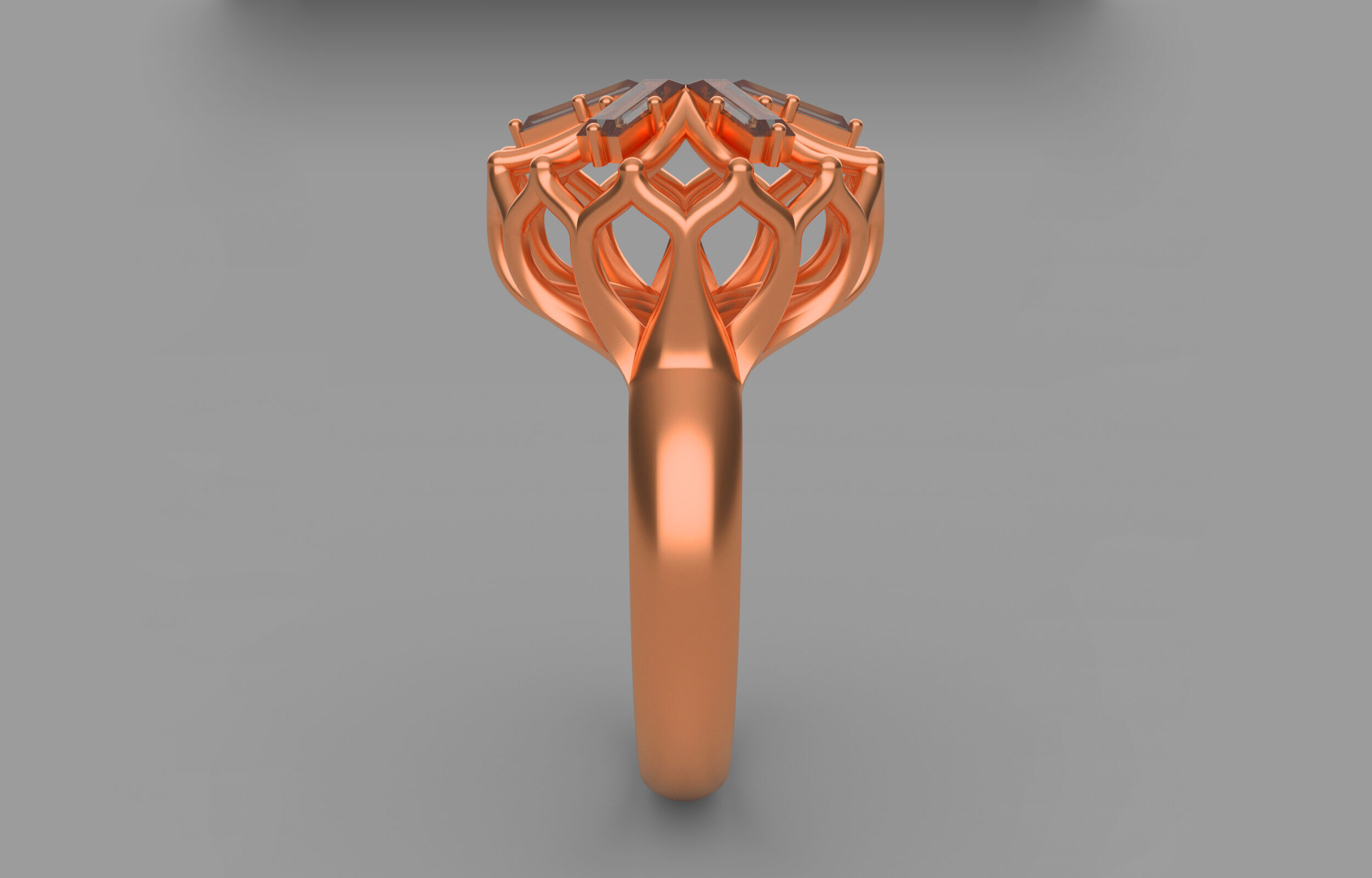 Cluster ring 3D print model_6