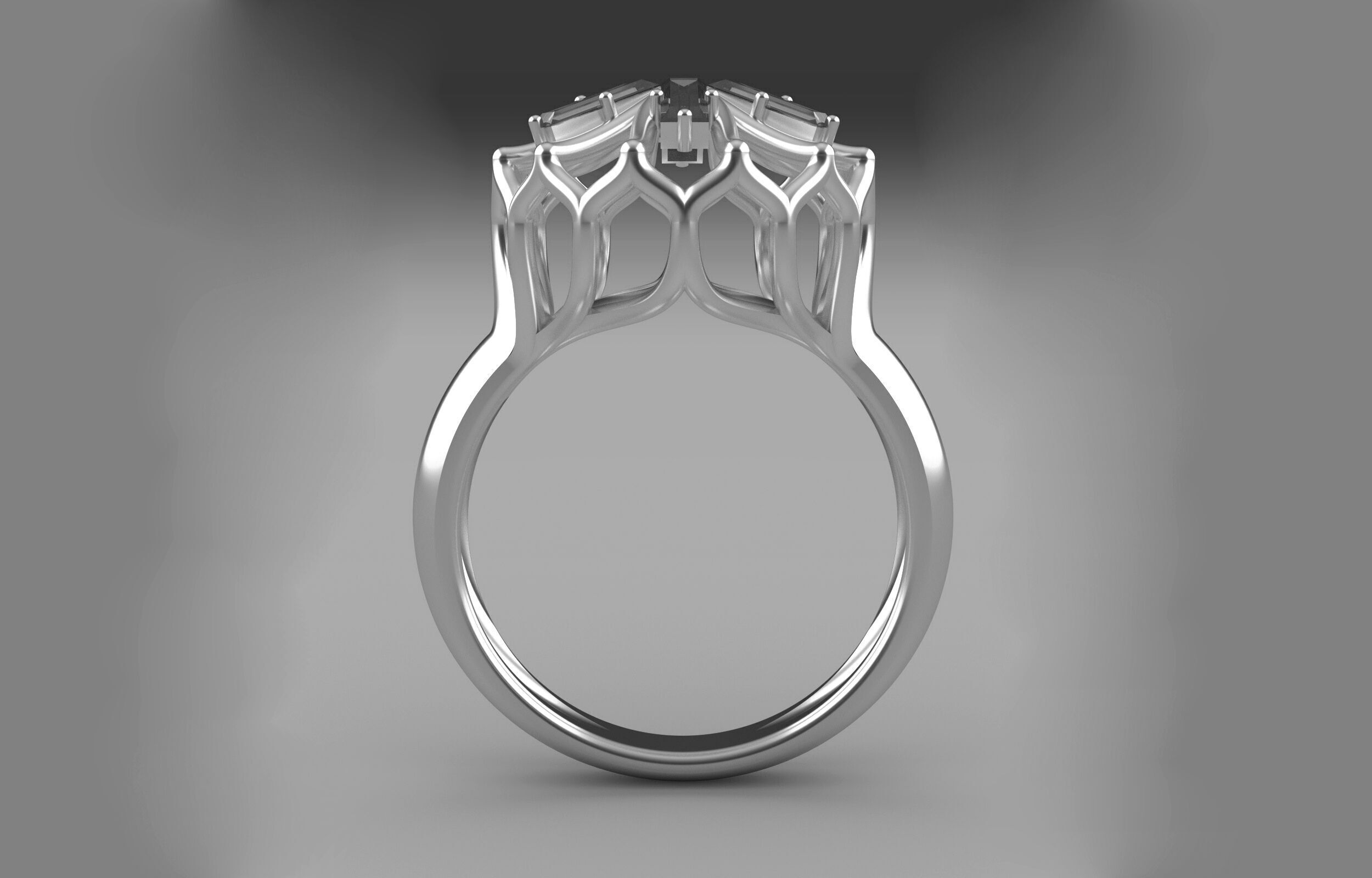 Cluster ring 3D print model_11