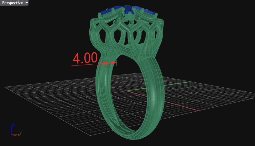 Cluster ring 3D print model_21