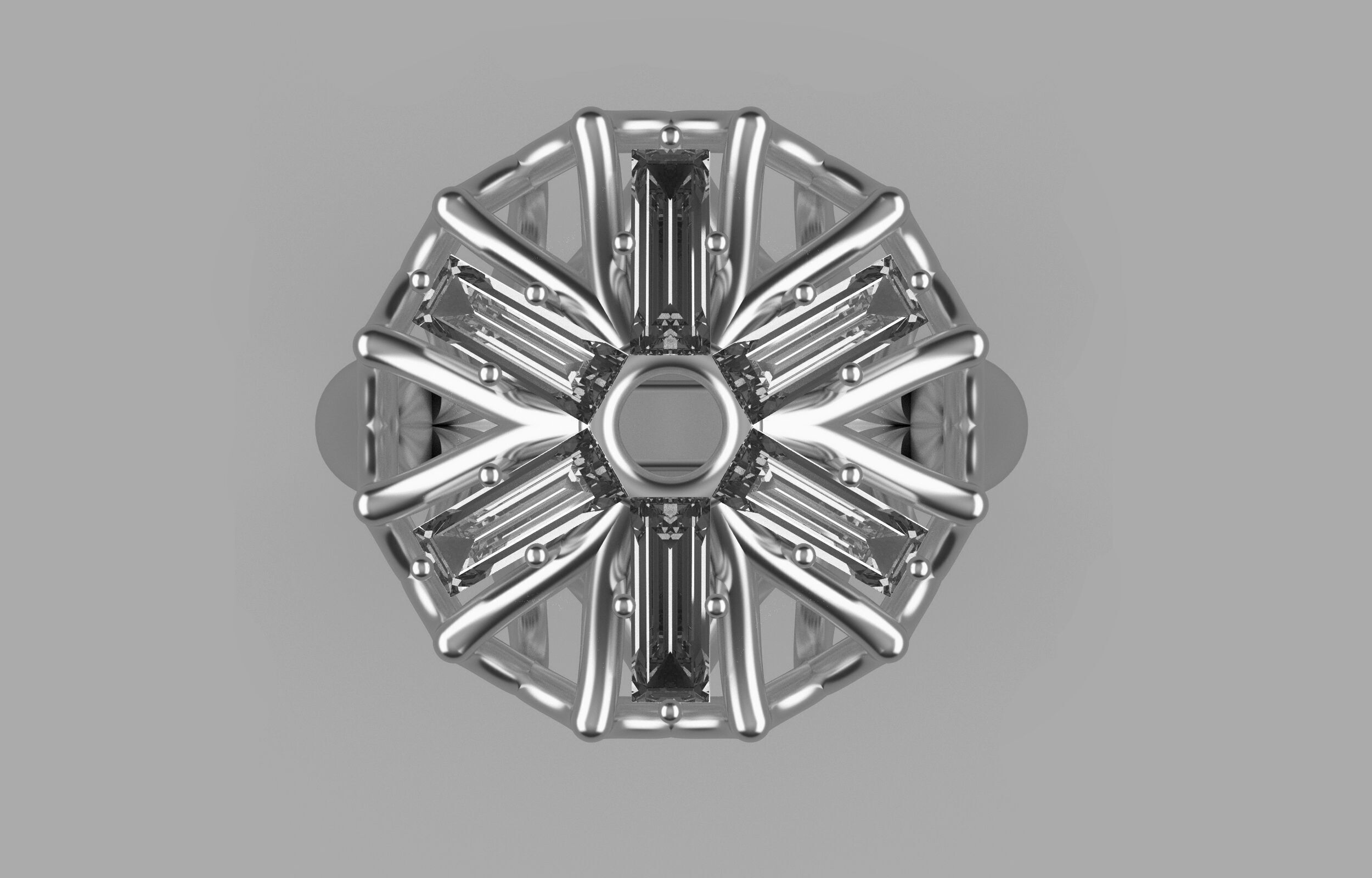 Cluster ring 3D print model_3