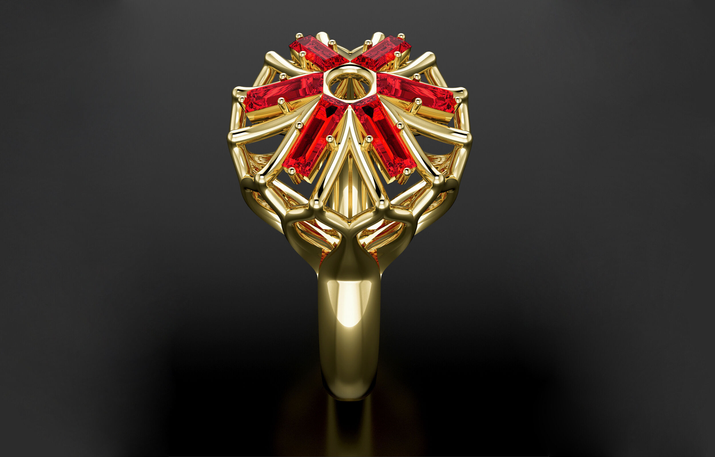 Cluster ring 3D print model_15