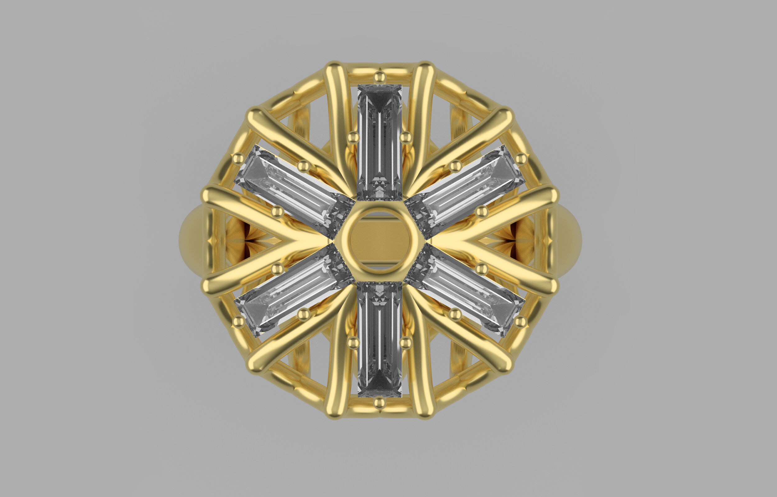 Cluster ring 3D print model_1
