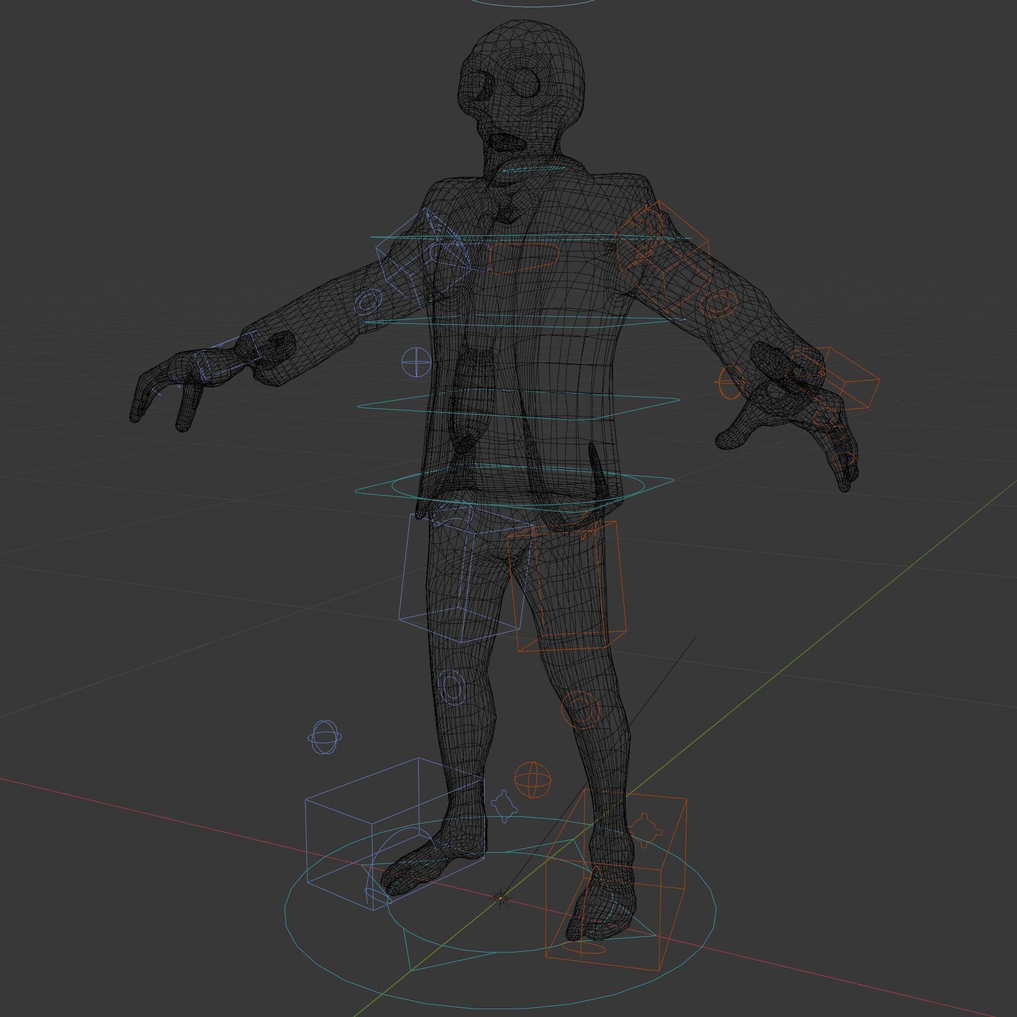 Skeleton Businessman in Suit with Mixamo Rig Compatibility Low-poly 3D model_33