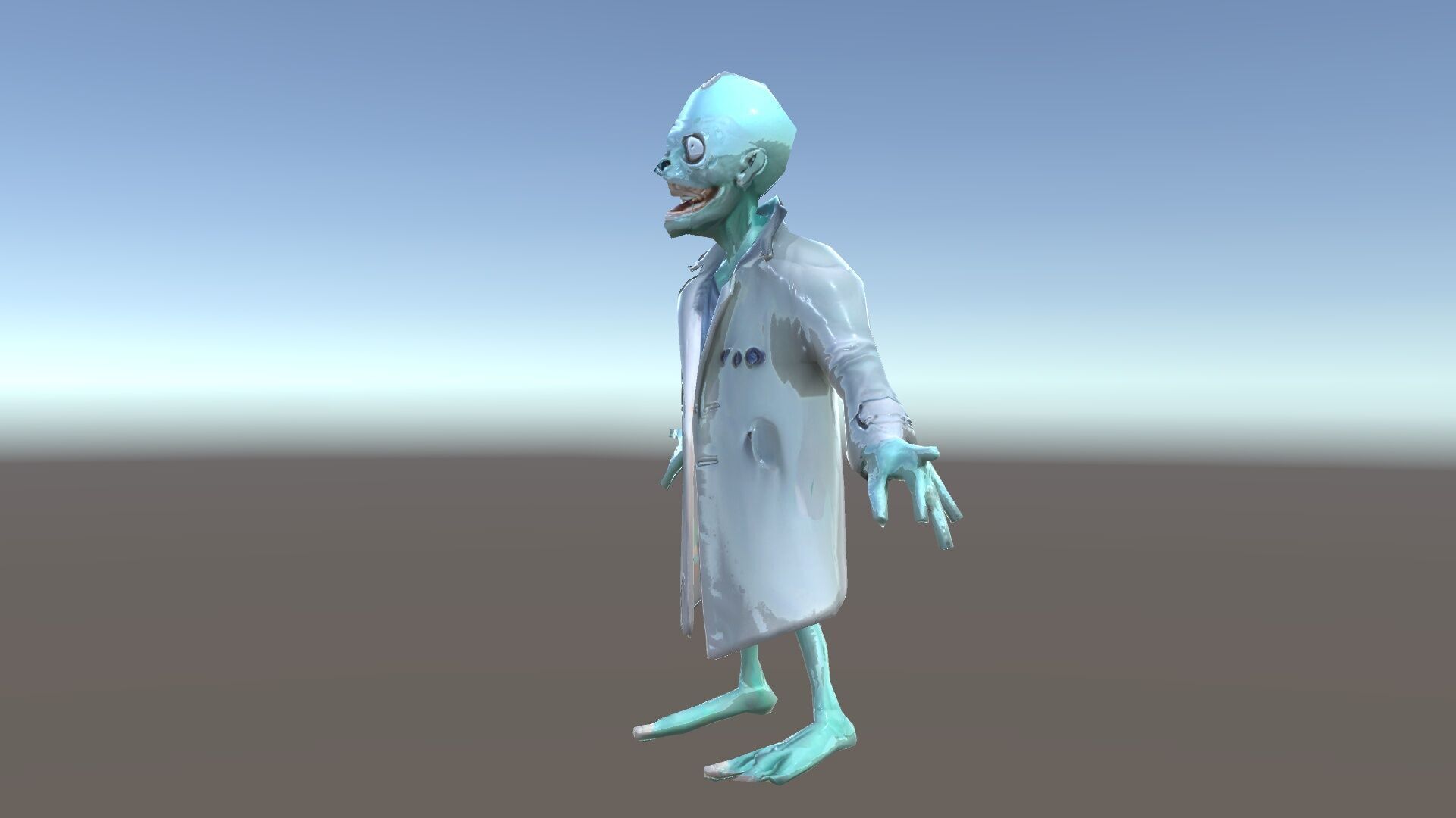 Quirky Zombie Detective in Trench Coat D Character Model Low-poly 3D model_31