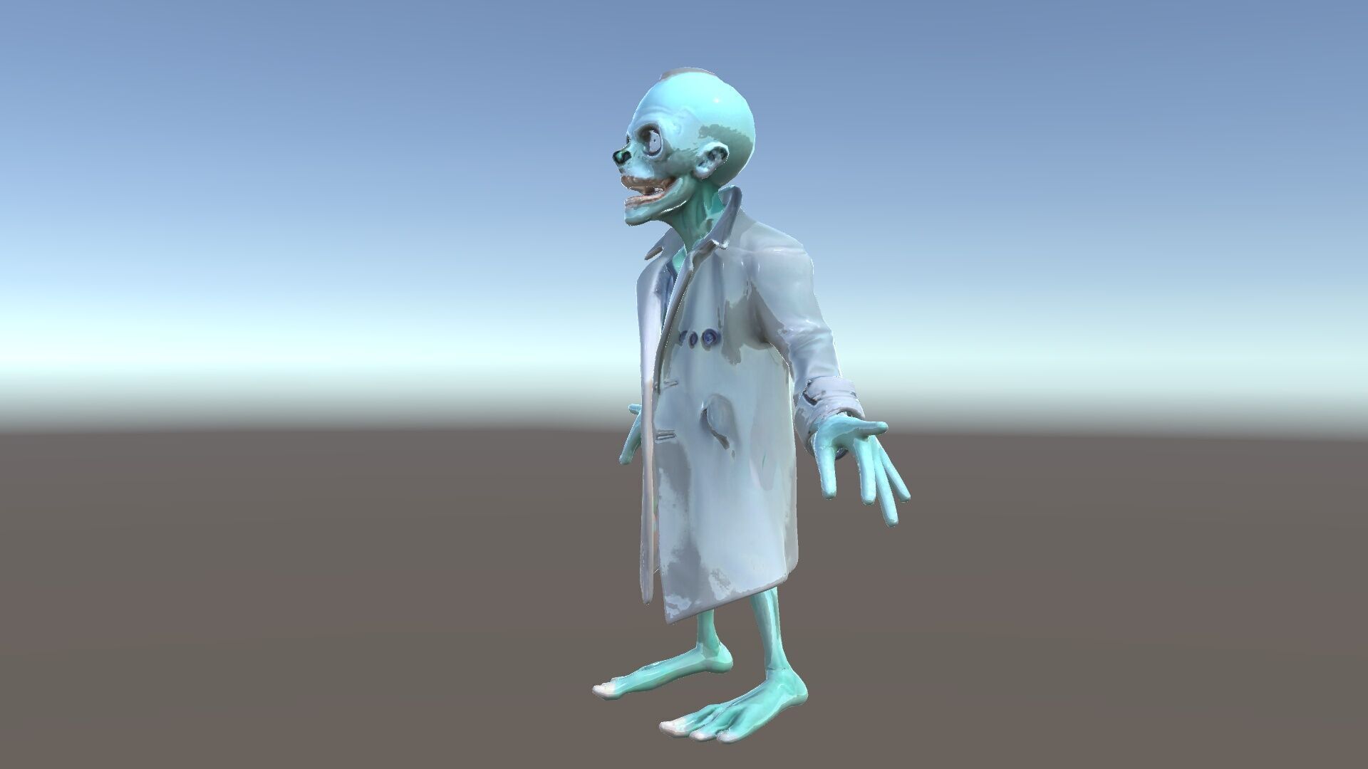 Quirky Zombie Detective in Trench Coat D Character Model Low-poly 3D model_18