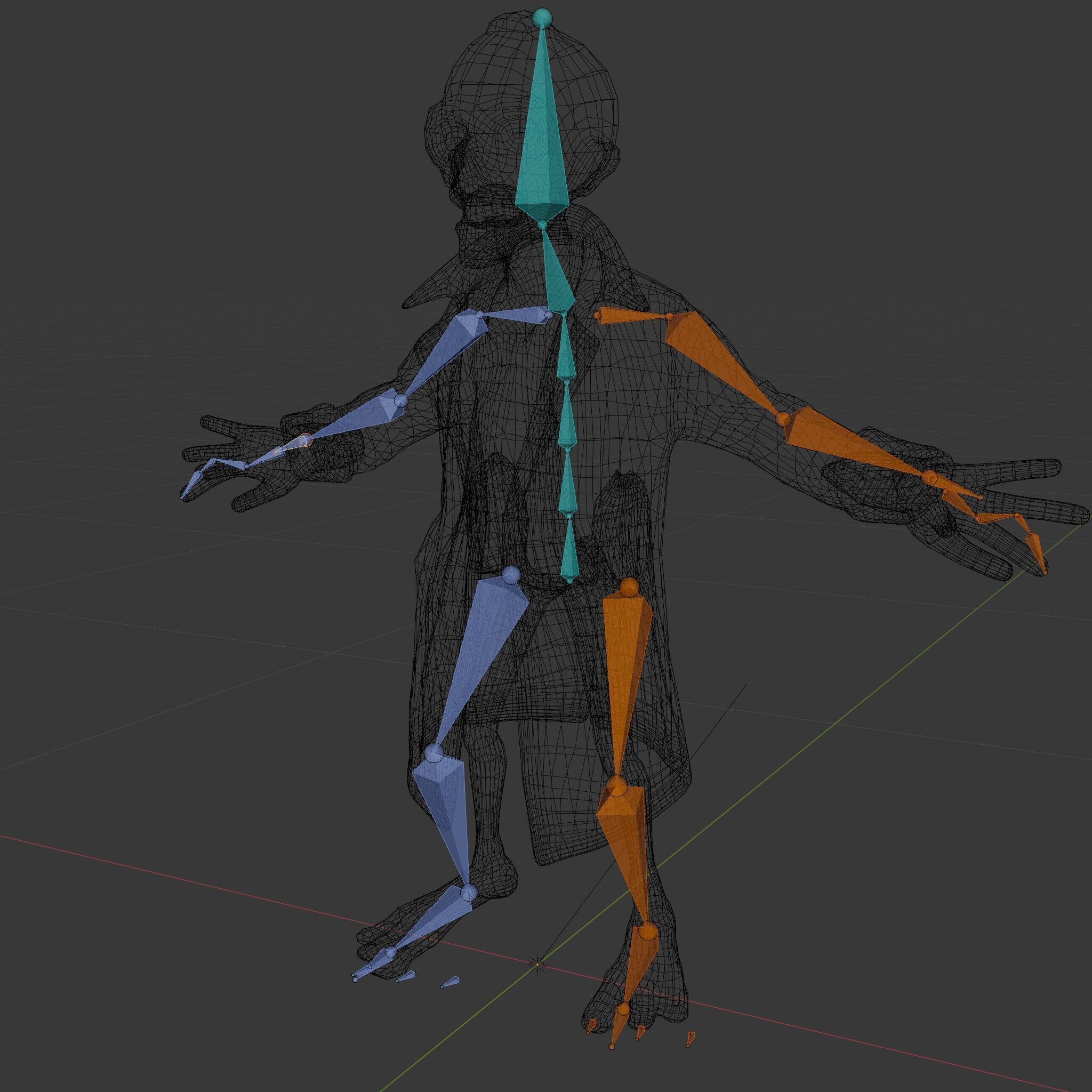 Quirky Zombie Detective in Trench Coat D Character Model Low-poly 3D model_6