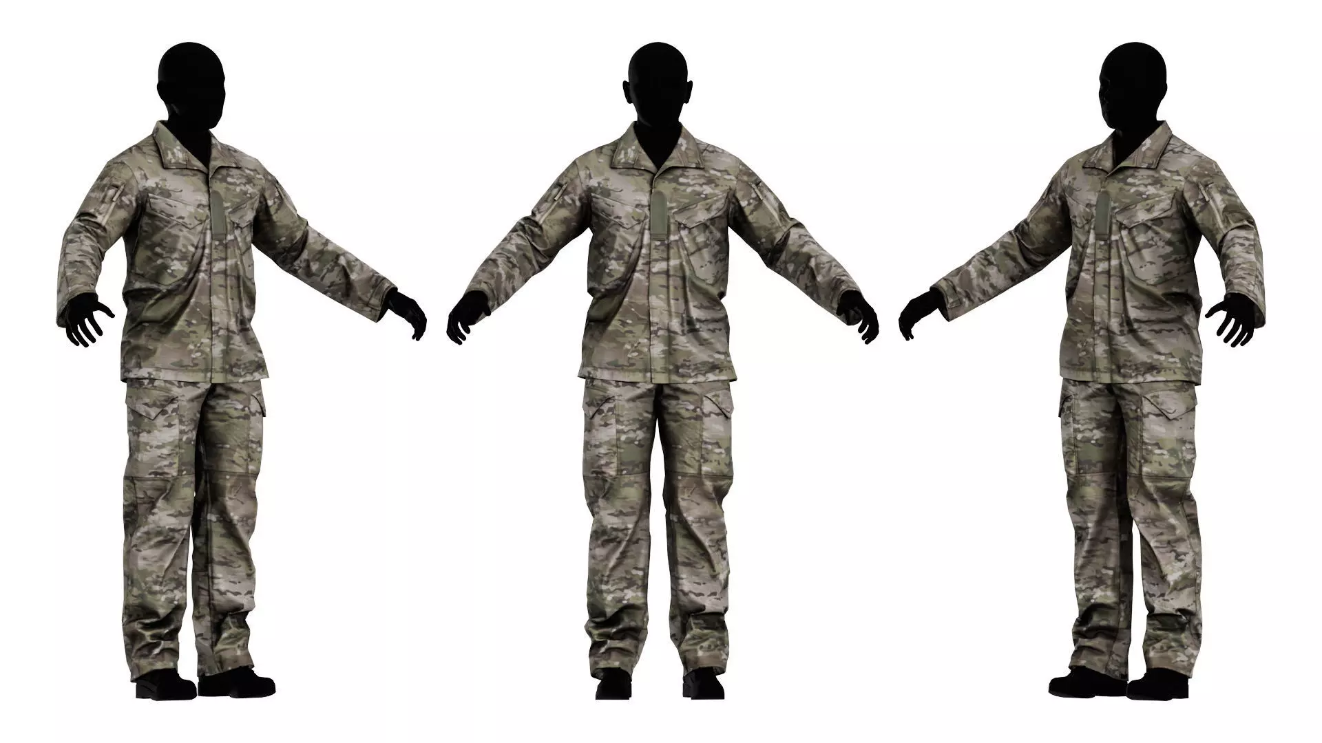 CRYE PRECISION GB4 FIELD UNIFORM Low-poly 3D model_0