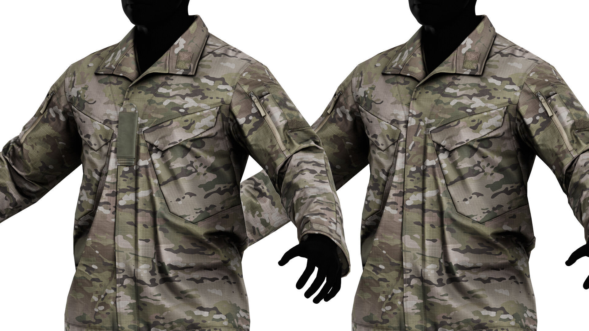 CRYE PRECISION GB4 FIELD UNIFORM Low-poly 3D model_4