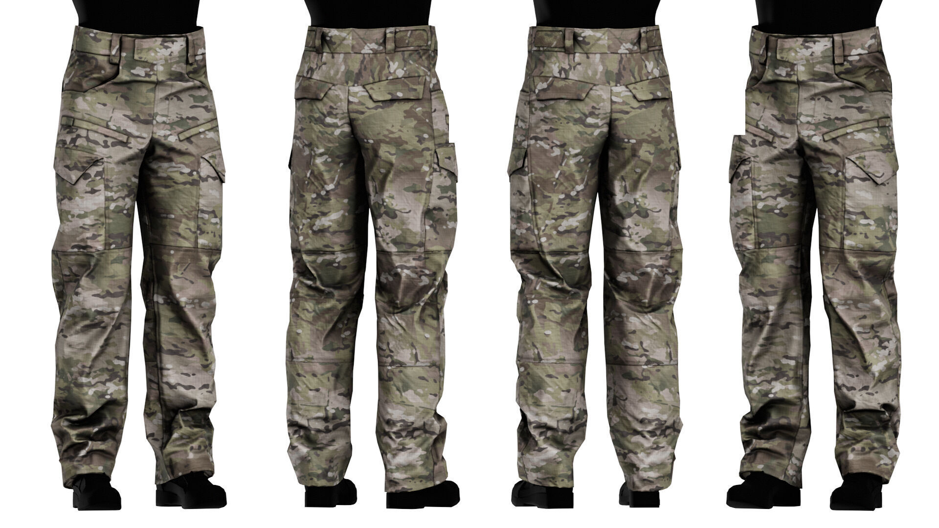 CRYE PRECISION GB4 FIELD UNIFORM Low-poly 3D model_7