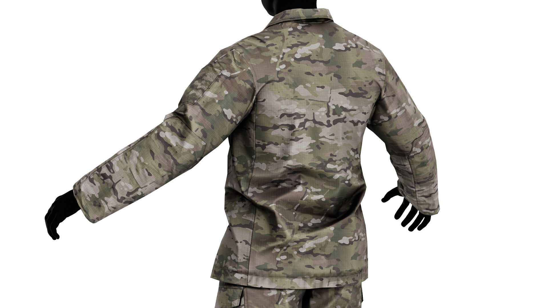 CRYE PRECISION GB4 FIELD UNIFORM Low-poly 3D model_6