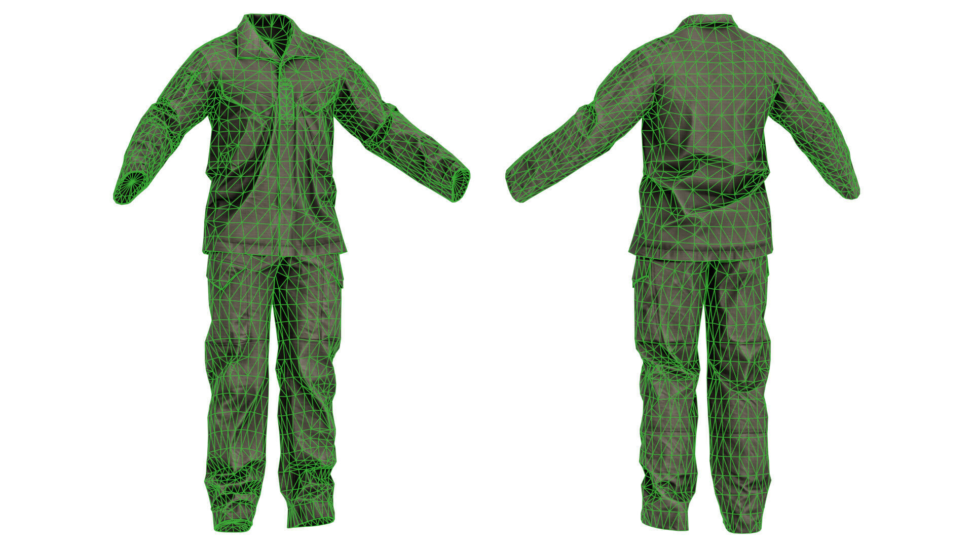 CRYE PRECISION GB4 FIELD UNIFORM Low-poly 3D model_8