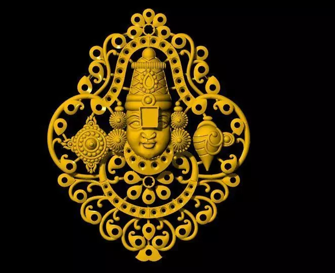 balaji pendant necklace 3dm file 3D print model_0