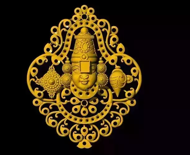 balaji pendant necklace 3dm file