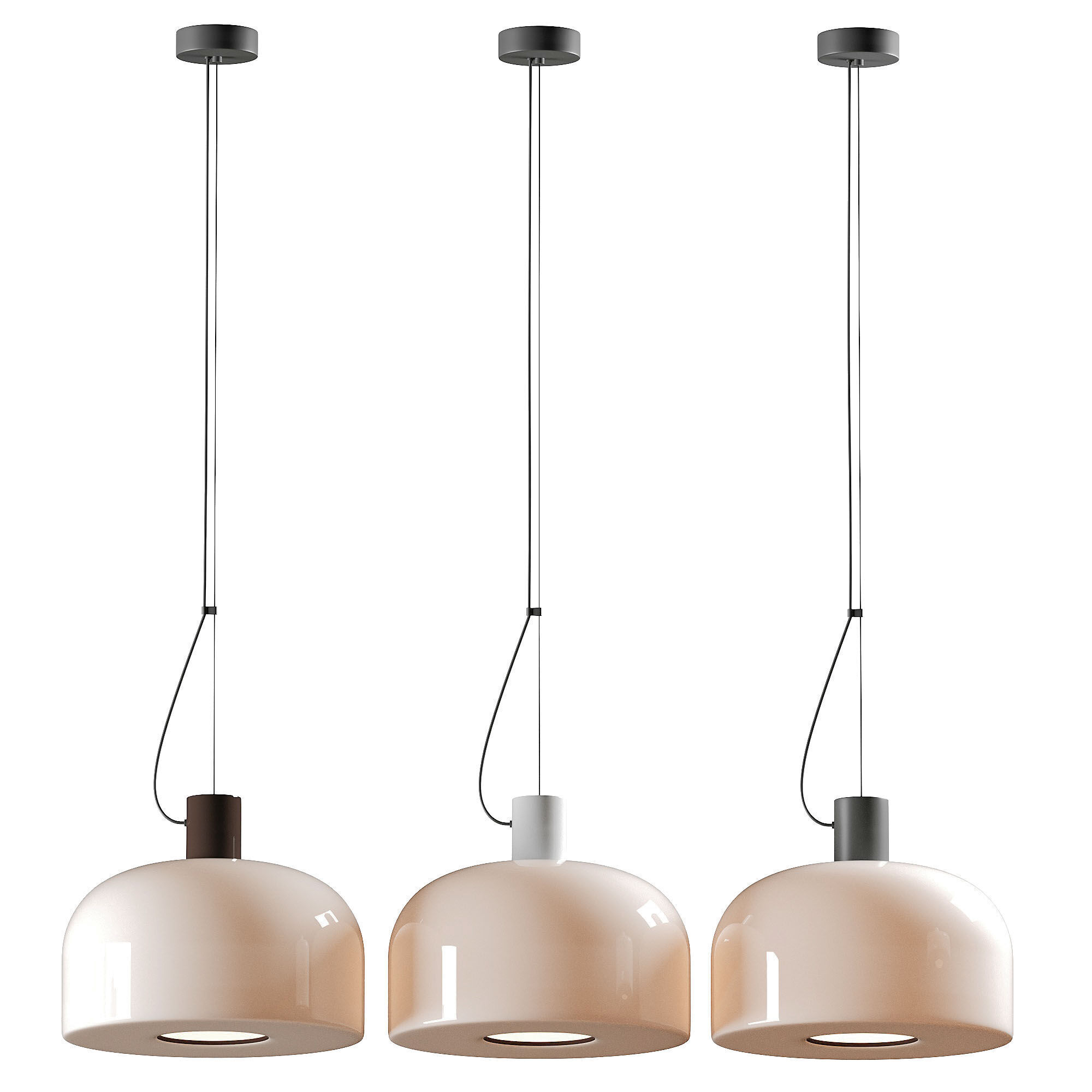 Flos Bellhop Glass S2 Pendant Lamp 3D model_4