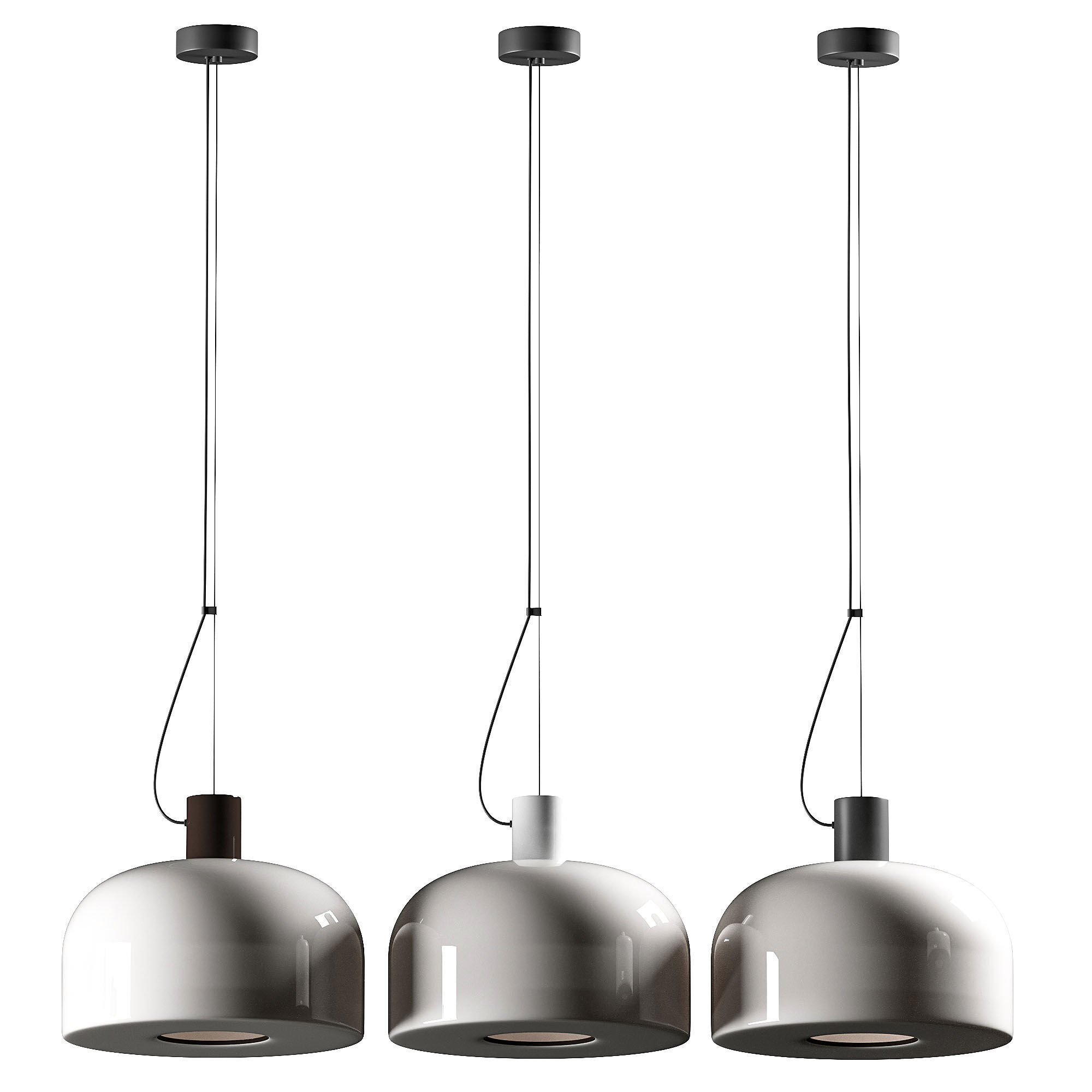 Flos Bellhop Glass S2 Pendant Lamp 3D model_3