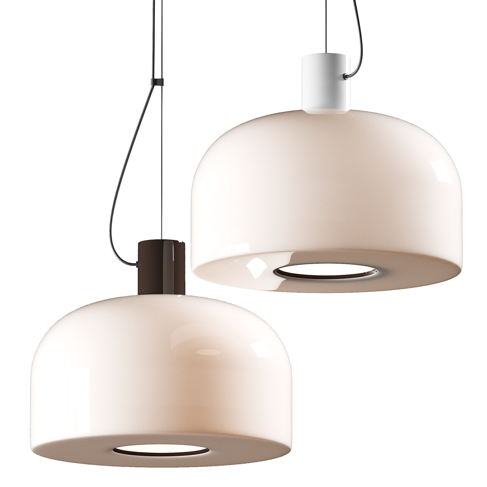 Flos Bellhop Glass S2 Pendant Lamp 3D model_2