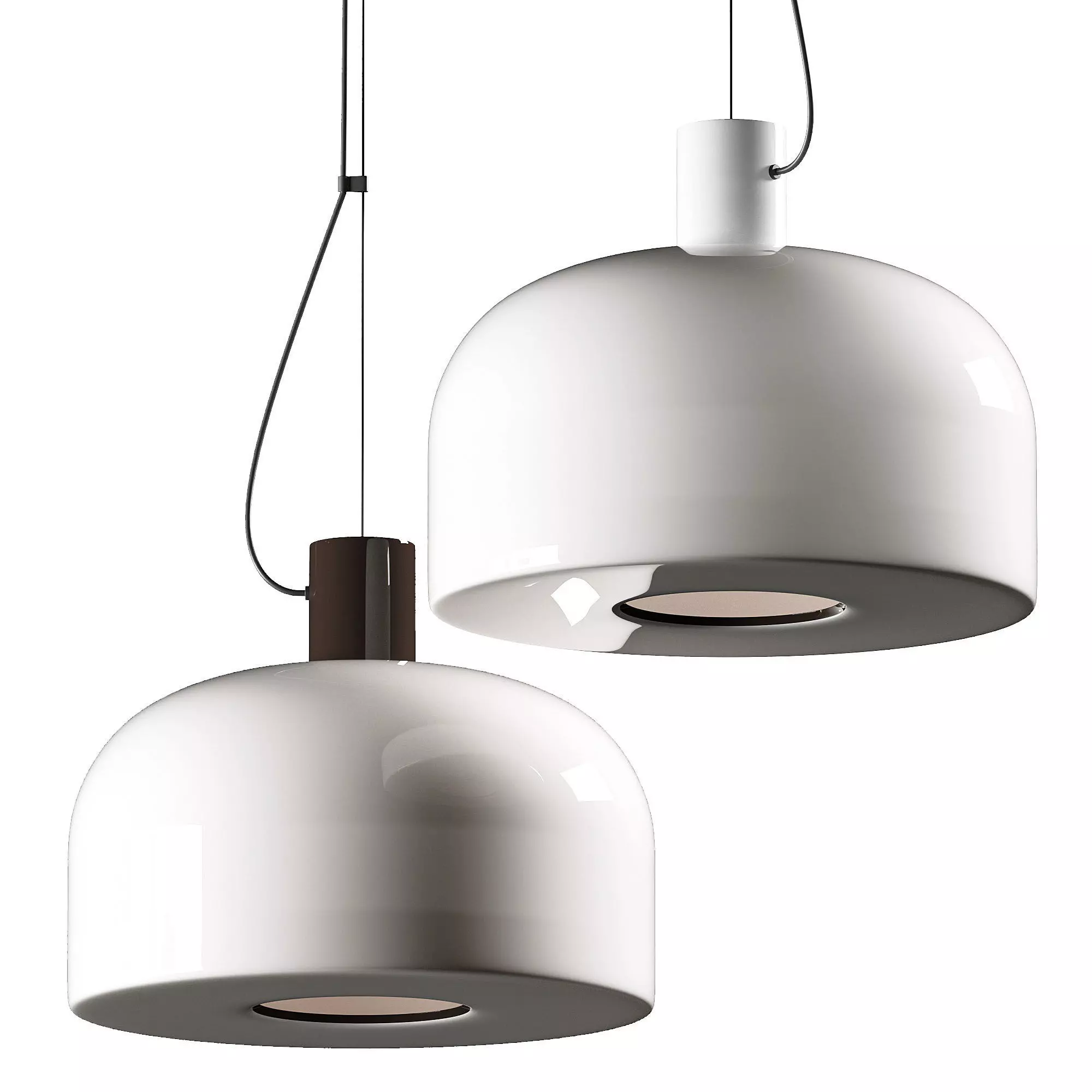 Flos Bellhop Glass S2 Pendant Lamp 3D model_0