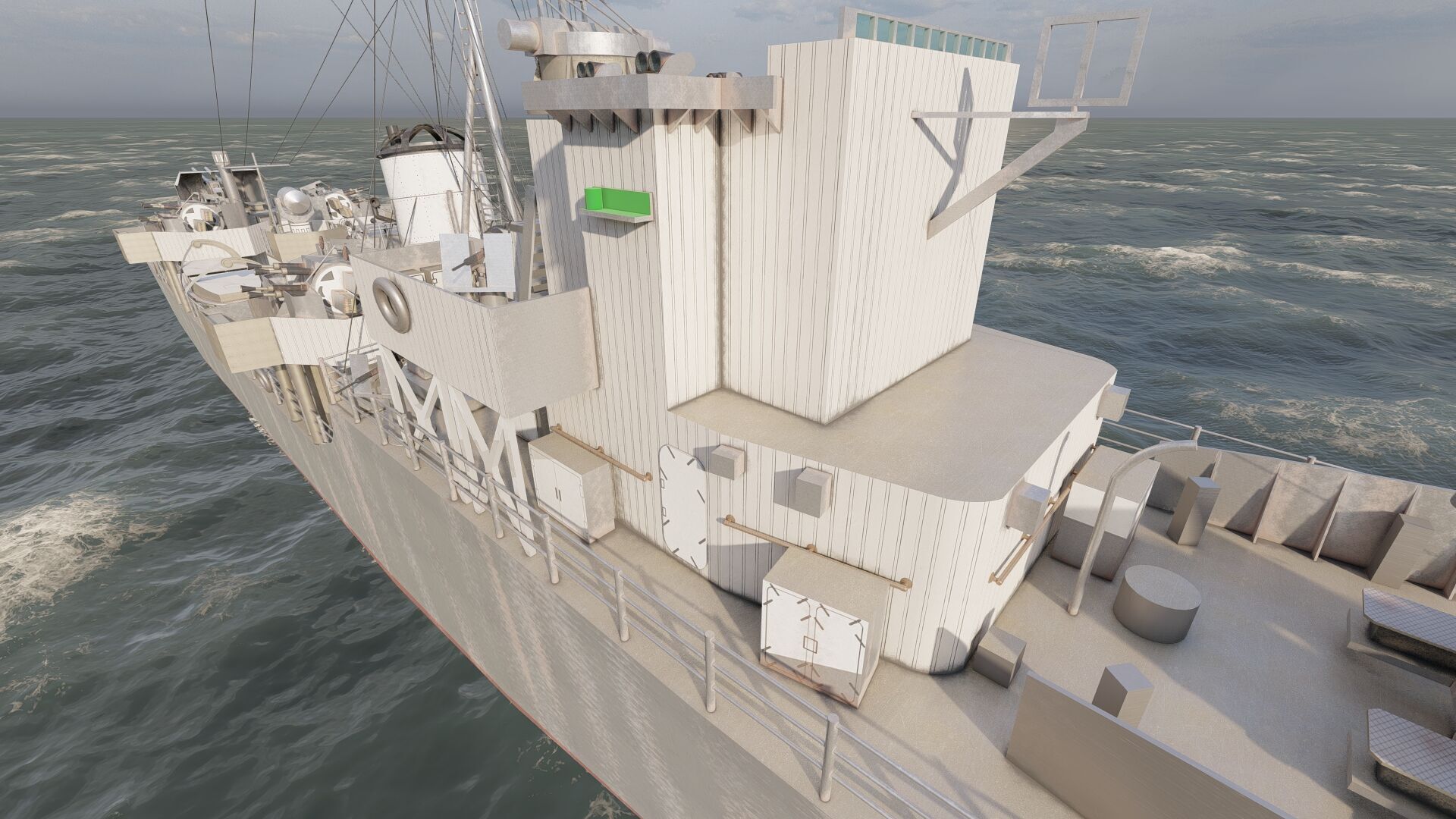 WW2 Britsh Destroyer 3D model_22