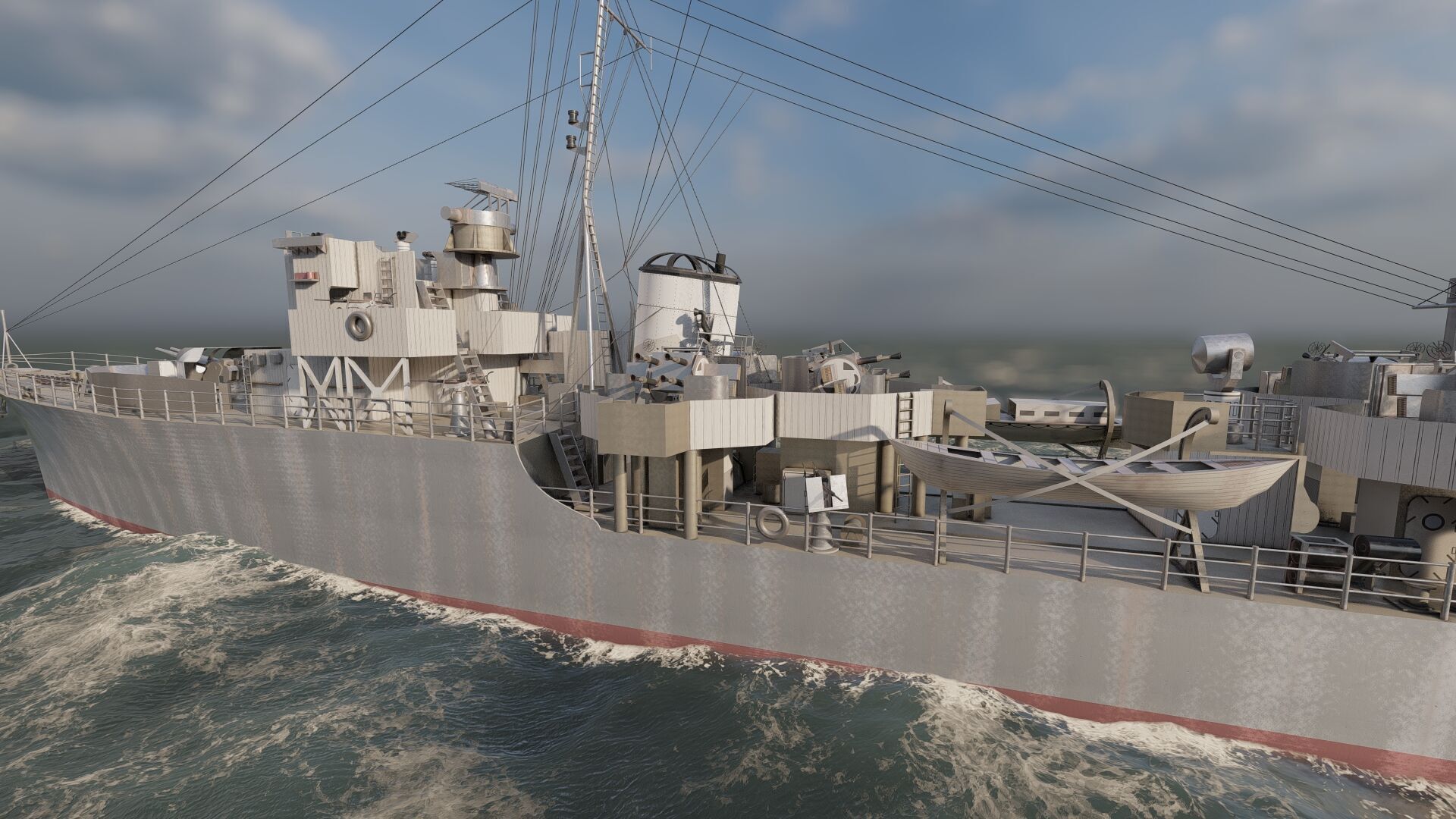 WW2 Britsh Destroyer 3D model_10