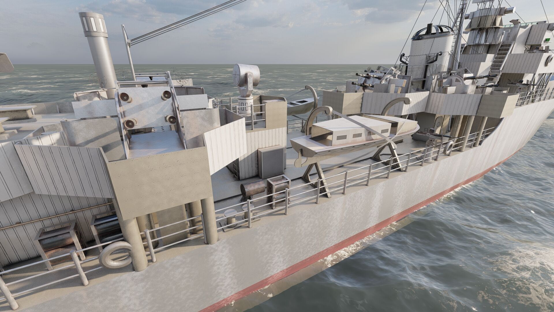 WW2 Britsh Destroyer 3D model_17