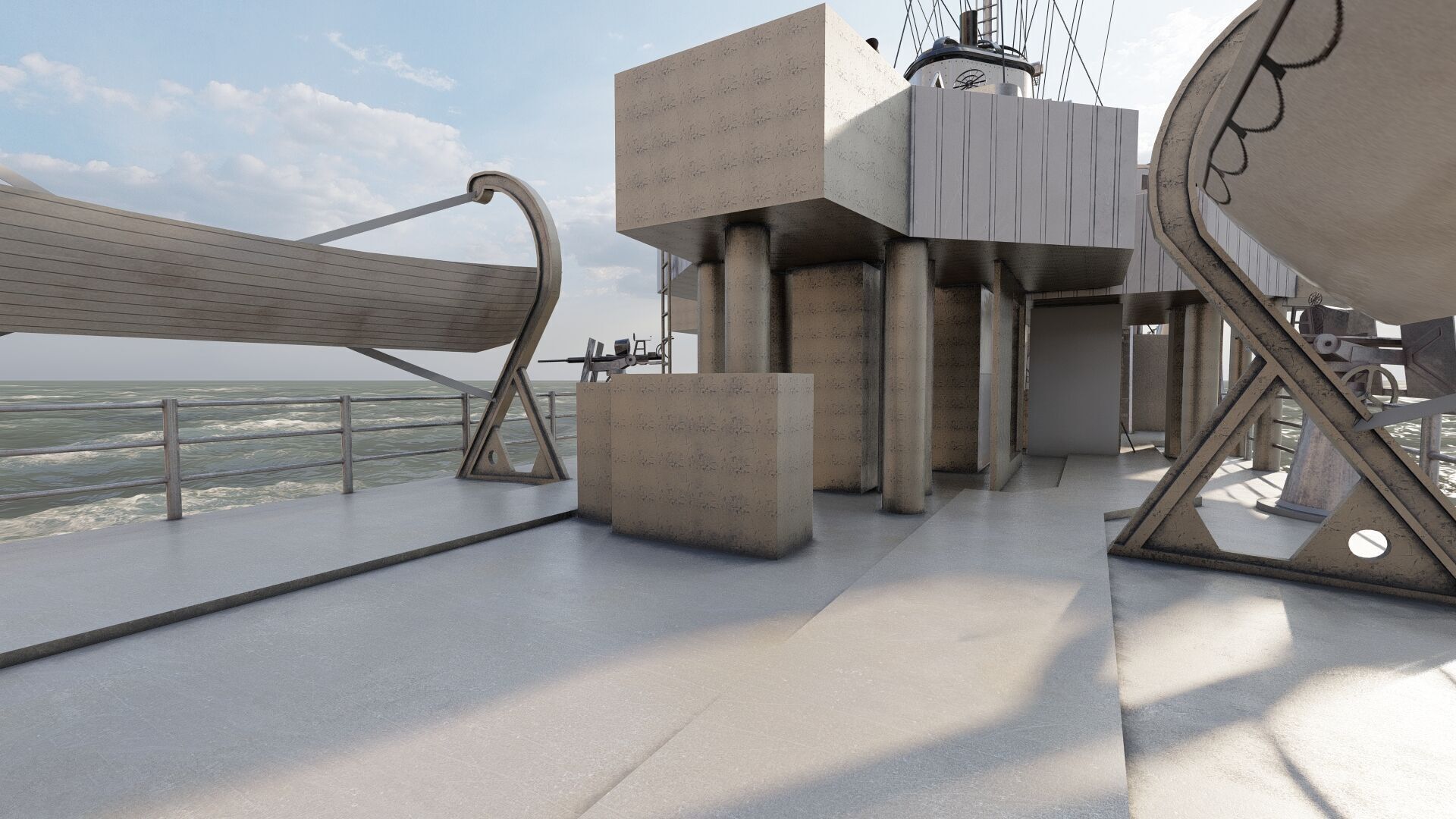 WW2 Britsh Destroyer 3D model_29