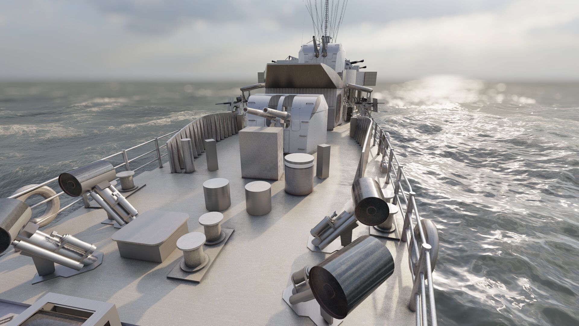 WW2 Britsh Destroyer 3D model_13