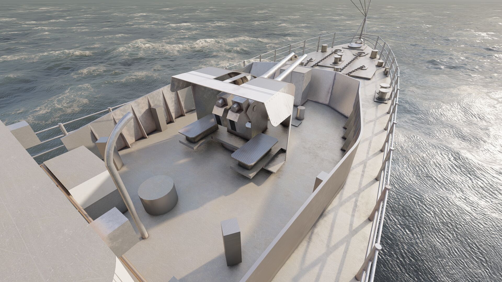 WW2 Britsh Destroyer 3D model_21