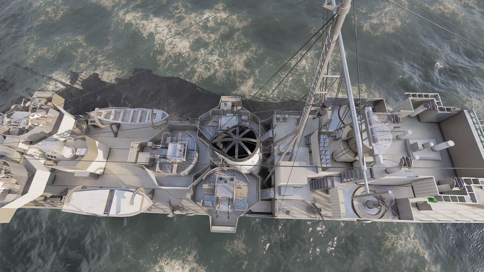 WW2 Britsh Destroyer 3D model_23