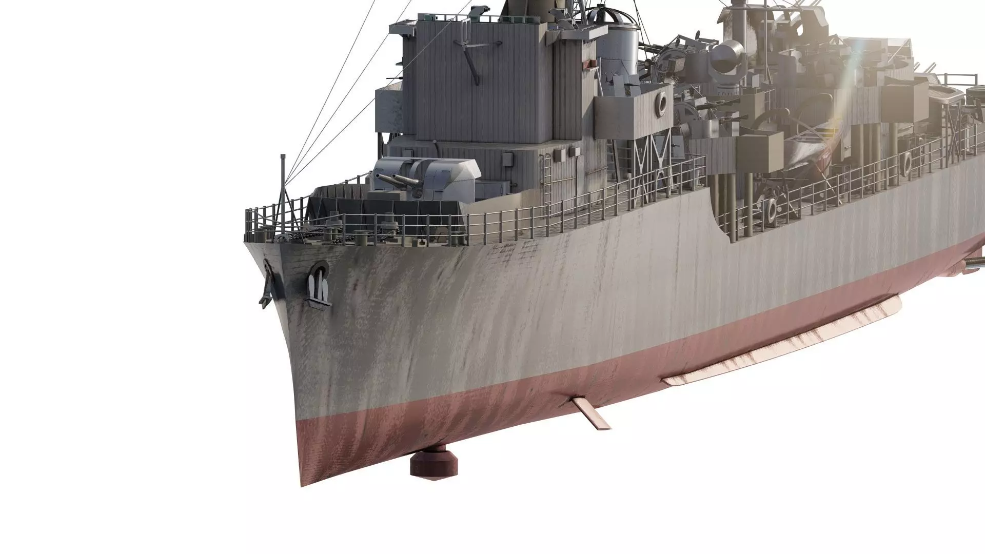WW2 Britsh Destroyer 3D model_0