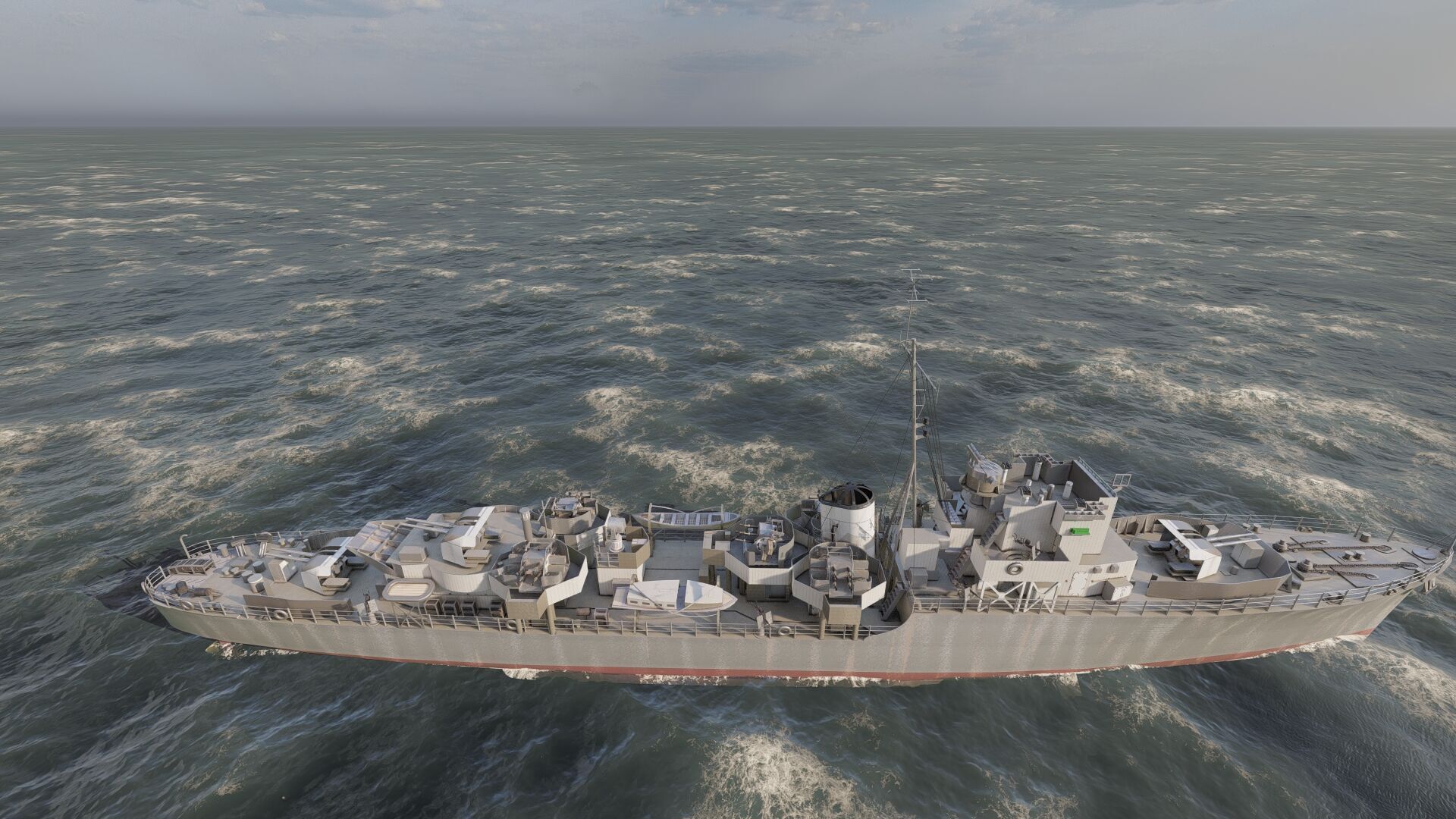 WW2 Britsh Destroyer 3D model_26