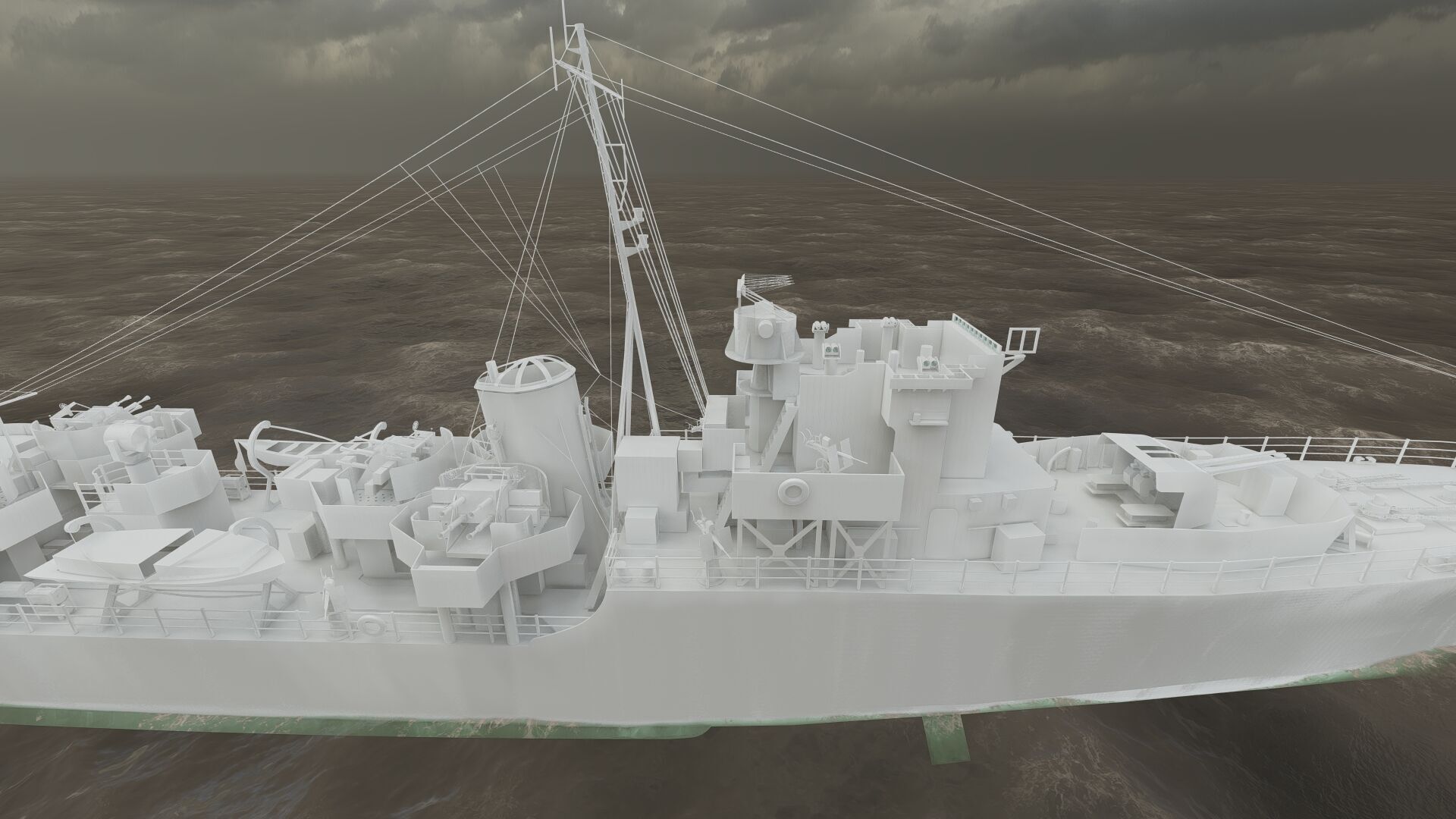 WW2 Britsh Destroyer 3D model_32