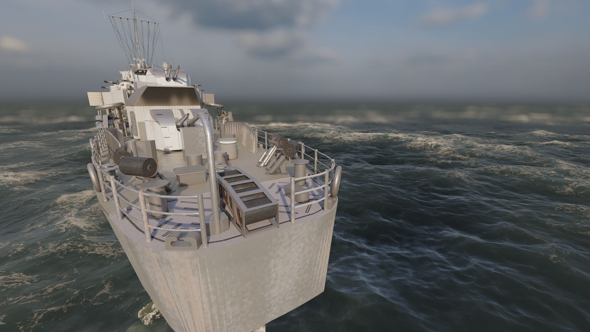 WW2 Britsh Destroyer 3D model_12