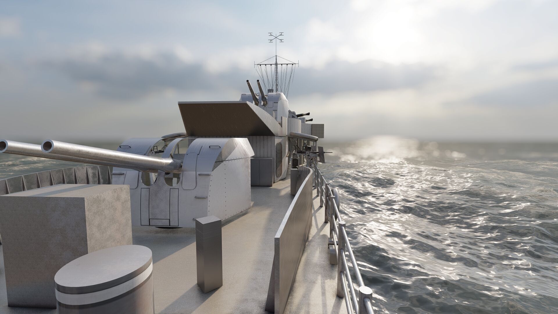 WW2 Britsh Destroyer 3D model_14