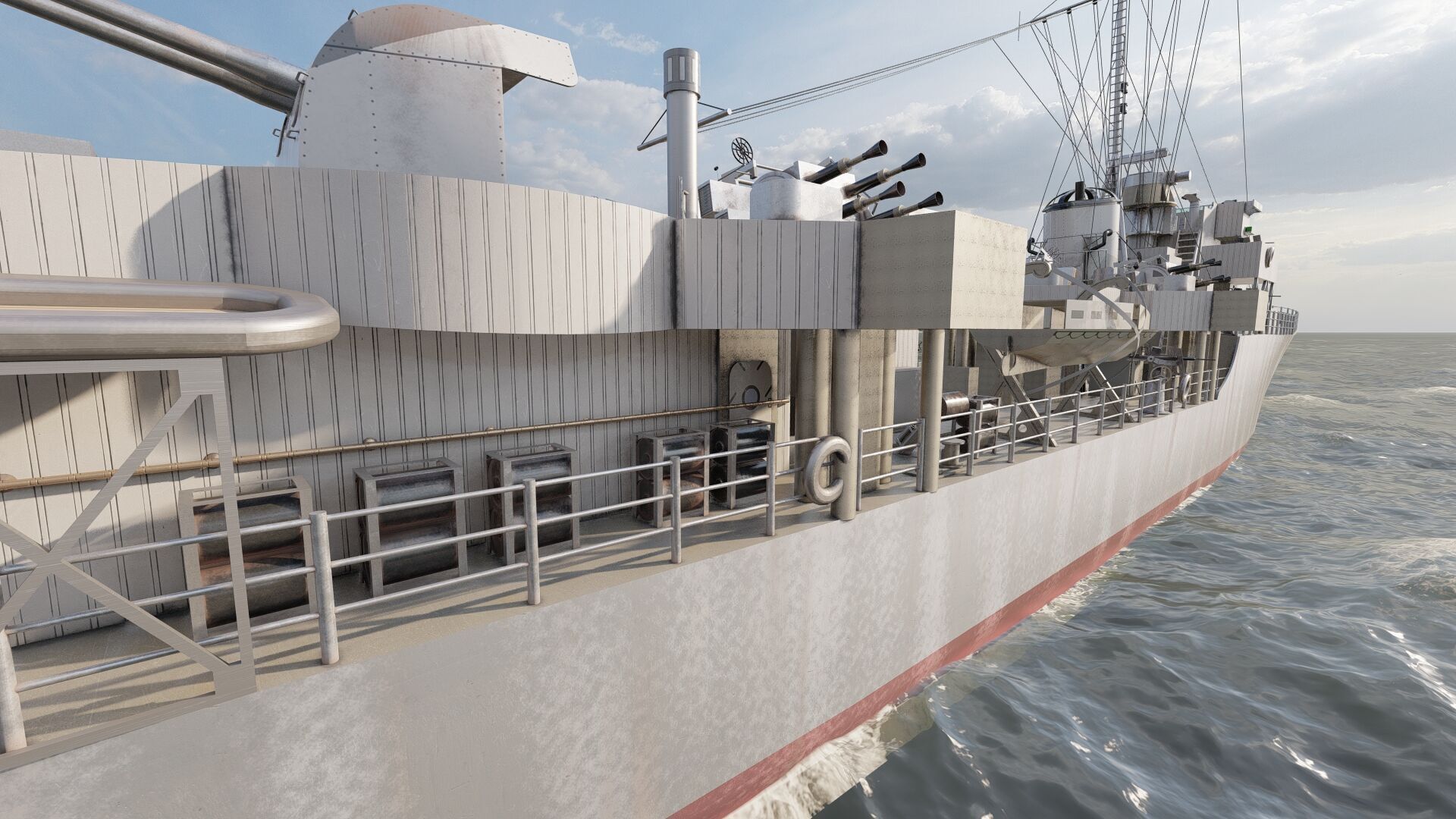 WW2 Britsh Destroyer 3D model_16