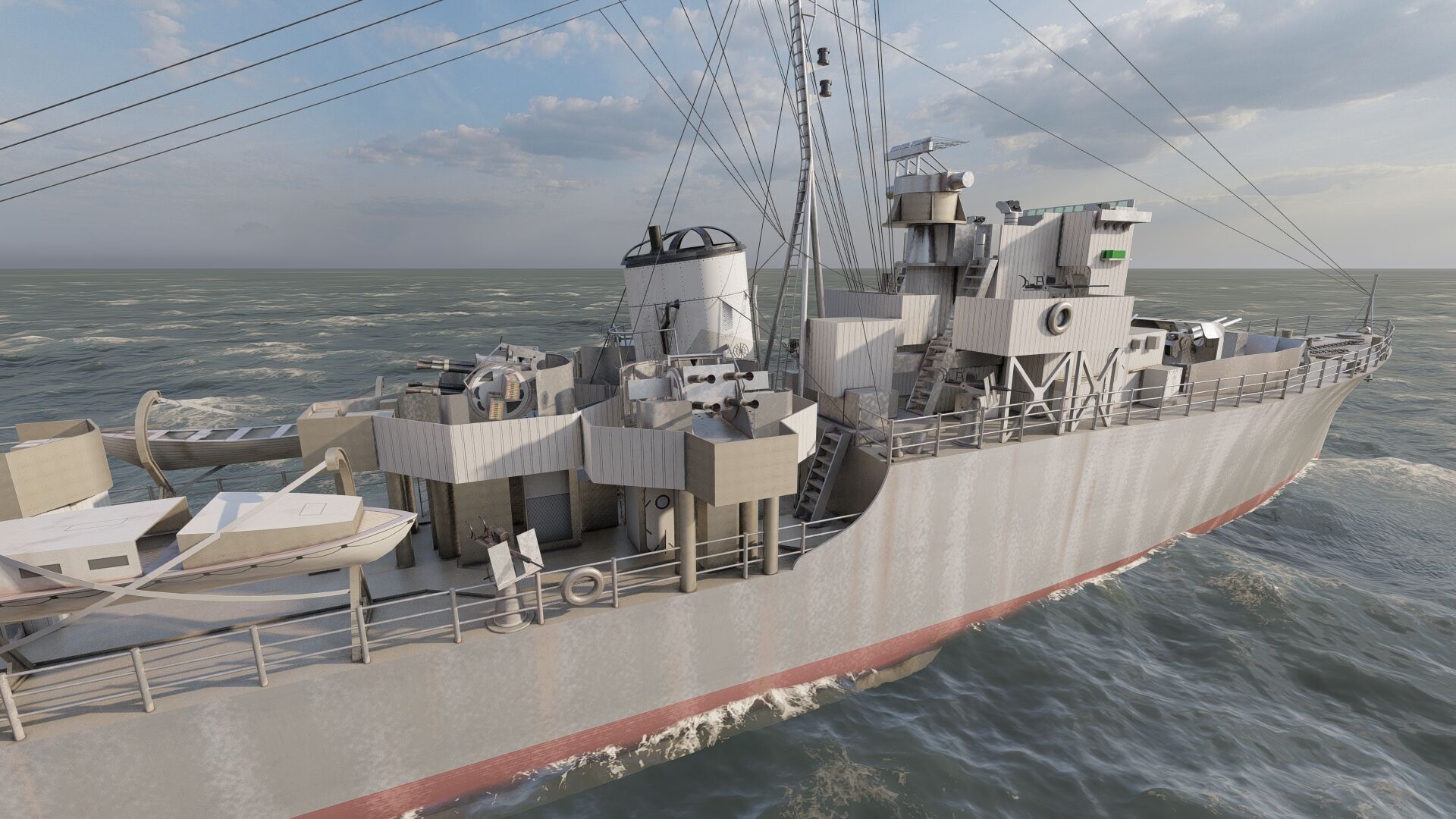WW2 Britsh Destroyer 3D model_18