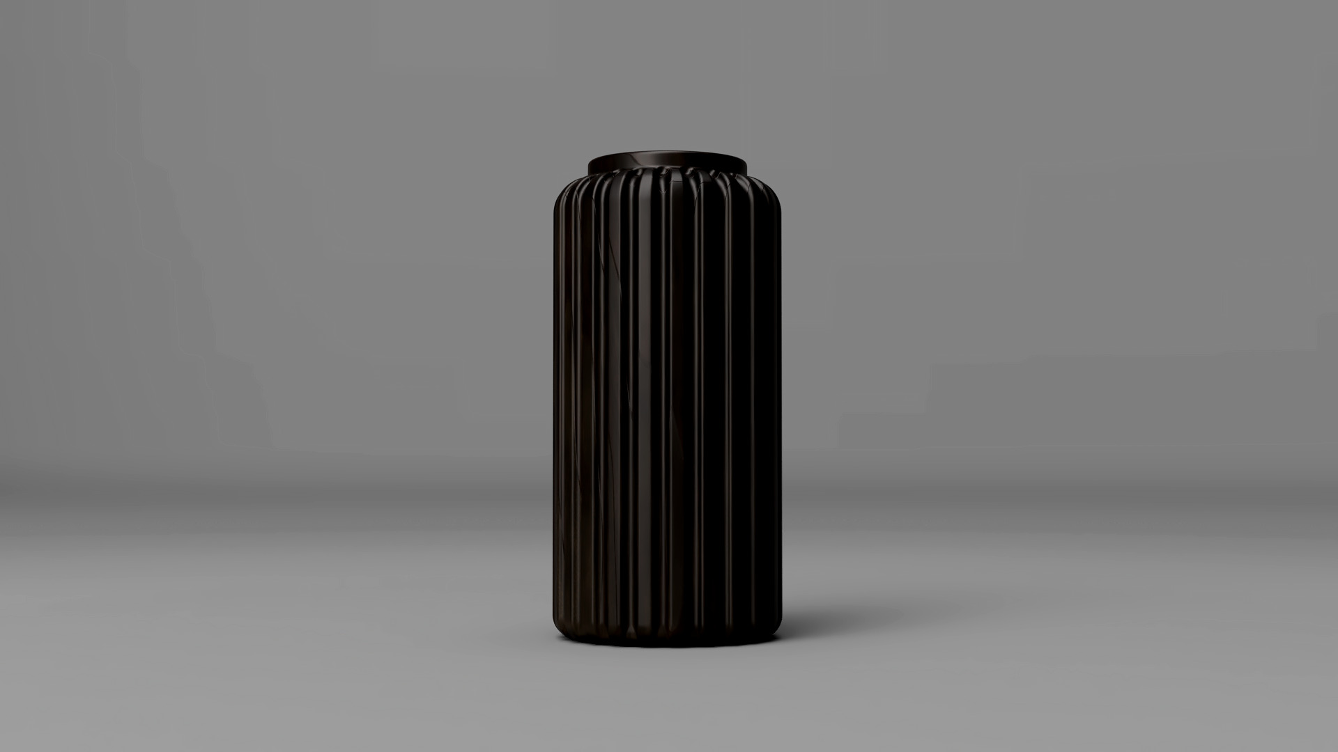 Tubus 2 Ribbed Vase 3D Model Modern Cylinder Vase STL File 3D print model_6