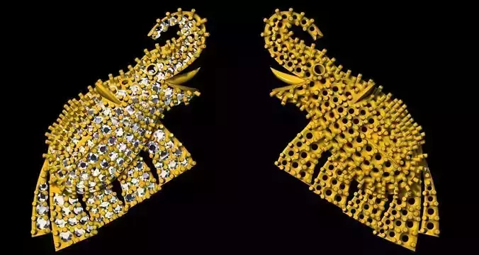 elephant necklace pieces 3dm file 