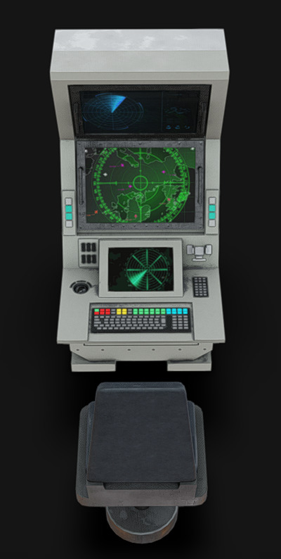 Computer Terminal 01 Low-poly 3D model_3